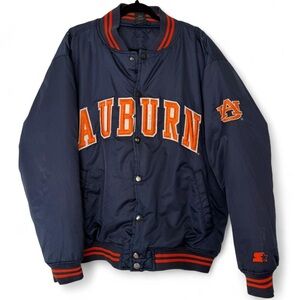 Starter Auburn University Tigers satin bomber varsity jacket size large